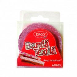 ACCESORII CRAFT - AD065 BANDA TEXTILA ROSU IMBULINAT