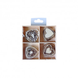 ACCESORII CRAFT - AD338 INIMI LEMNOASE DACO