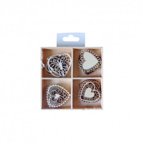 ACCESORII CRAFT - AD338 INIMI LEMNOASE DACO