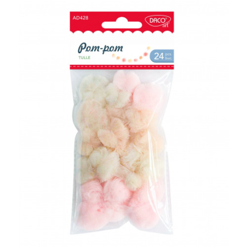 ACCESORII CRAFT - AD428 POMPOM TULLE DACO