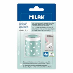 ASCUTITOARE PLASTIC DUBLA CU CONTAINER ANTIBACTERIAL BLISTER MILAN