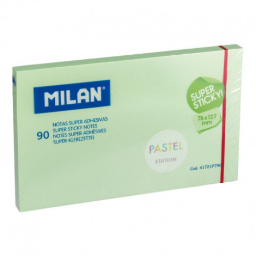 BLOC NOTES ADEZIV 126X76 VERDE PAL SUPER STICKY PASTEL MILAN