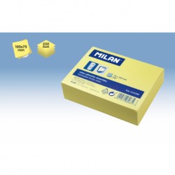 BLOC NOTES ADEZIV 75X100 GALBEN PAL  250 COLI MILAN