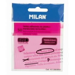 BLOC NOTES ADEZIV PLASTIC 76X76 ROZ MILAN
