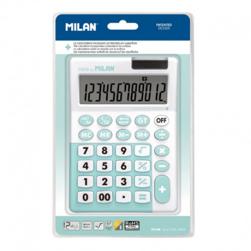CALCULATOR 12 DG MILAN 151812IBGGRBL ANTIBACTERIAL