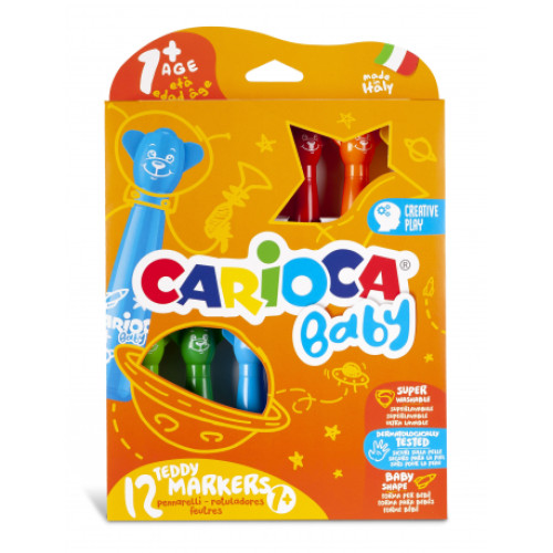 CARIOCA 12 CULORI TEDDY MARKERS BABY 42816