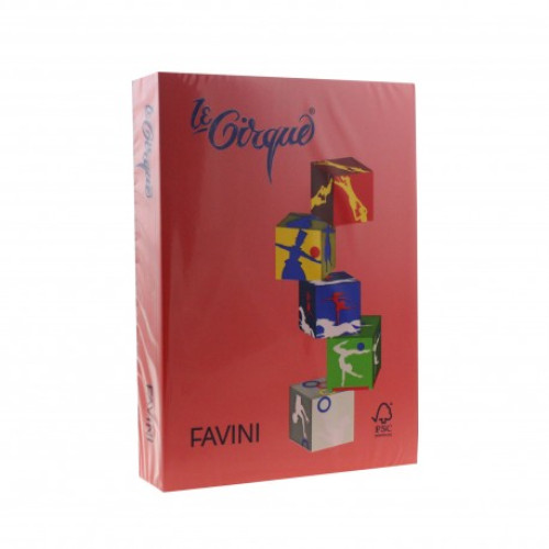 CARTON COLOR 160G/MP A4 209 ROSU FAVINI 