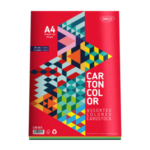 CARTON COLOR CN161  A4  30 COLI  5 CUL. DACO 160G/MP