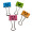 CLIPS HARTIE 25MM COLORAT