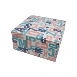 CUB HARTIE ALB CU SUPORT CARTON LETTERS PUZZLE