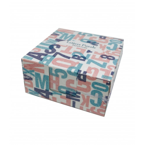 CUB HARTIE ALB CU SUPORT CARTON LETTERS PUZZLE