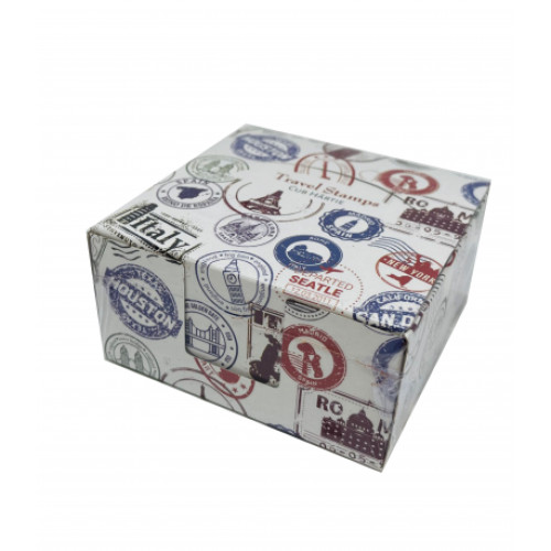 CUB HARTIE ALB CU SUPORT CARTON TRAVEL STAMPS