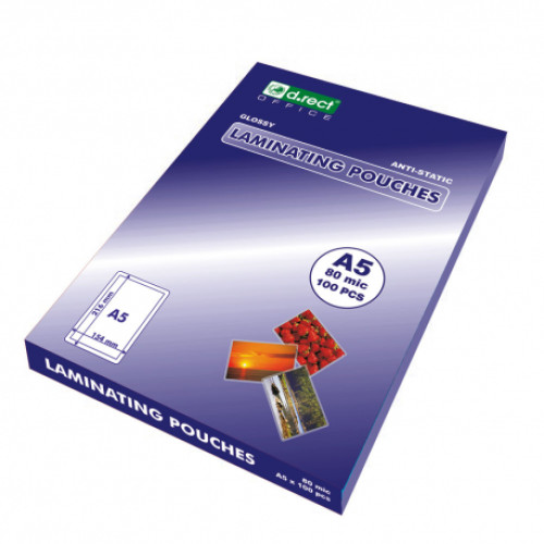 FOLIE LAMINARE A5 80 MICRONI D.RECT