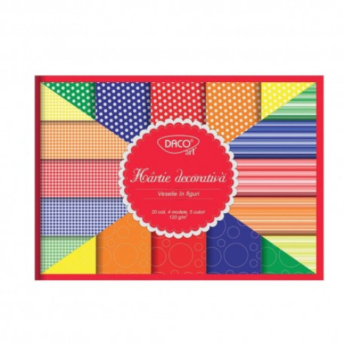 HARTIE DECORATIVA A4 20 COLI VESELIE DACO HR923