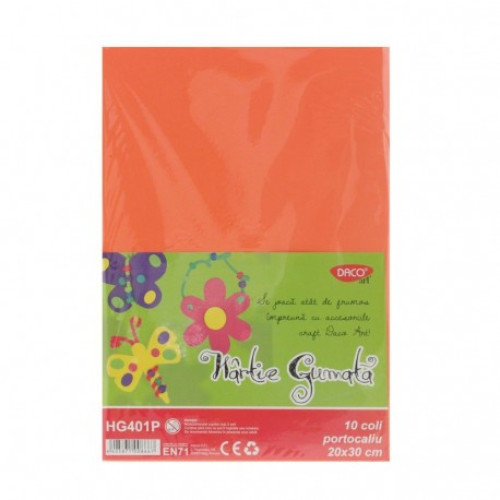 HARTIE GUMATA HG401P 20X30 CM 10COLI PORTOCALIU DACO
