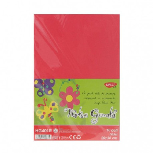 HARTIE GUMATA HG401R 20X30 CM 10COLI ROSU DACO