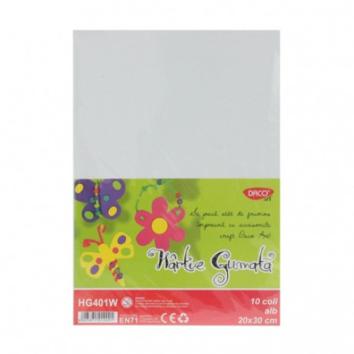 HARTIE GUMATA HG401W 20X30 CM 10COLI ALBA DACO