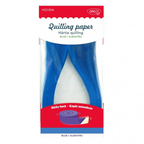 HARTIE QUILLING AA ALBASTRU 42.5X0.5CM 100/SET DACO HQ100A