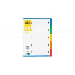 INDEX PLASTIC A4 1-5 D.RECT