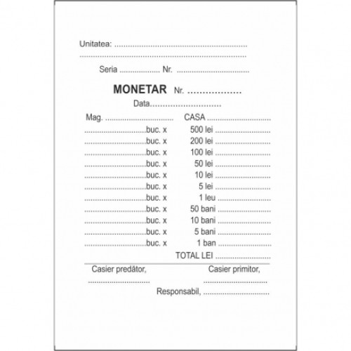 MONETAR A6 2EX 100F NEP  AUTOCOPIATIV L03332