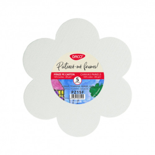 PANZA PICTURA PE CARTON SET 5 FLOARE PZ15F