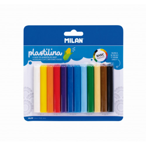 PLASTILINA 12C 140G MILAN