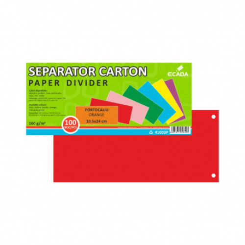 SEPARATOR CARTON 10.5X24CM 160G SET 100 ROSU ECADA