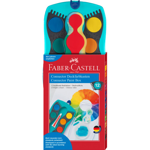 ACUARELE 12 CULORI TURCOAZ CONNECTOR FABER-CASTELL