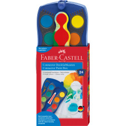 ACUARELE 24 CULORI ALBASTRE CONNECTOR FABER-CASTELL