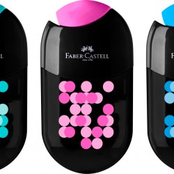 ASCUTITOARE CU RADIERA TWO TONE NEGRU CUL ASORTATE 2022 FABER-CASTELL