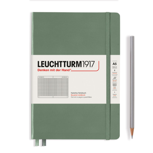 CAIET A5 AR COP. RIGIDA OLIVE LEUCHTTURM