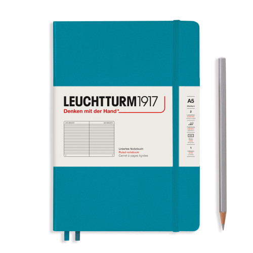 CAIET A5 DR COP. RIGIDA ALBASTRU OCEAN LEUCHTTURM
