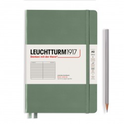CAIET A5 DR COP. RIGIDA OLIVE LEUCHTTURM