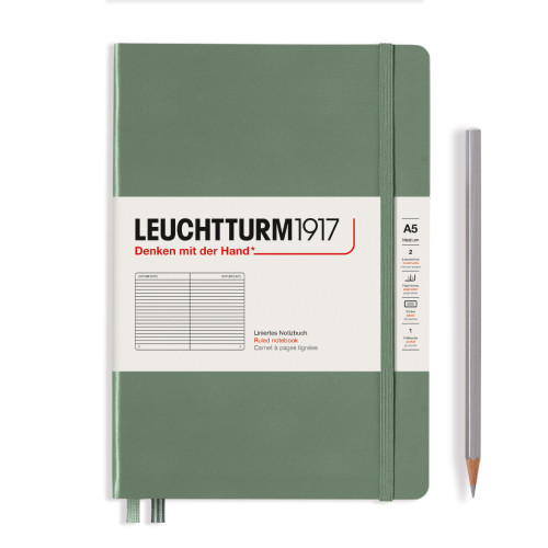 CAIET A5 DR COP. RIGIDA OLIVE LEUCHTTURM
