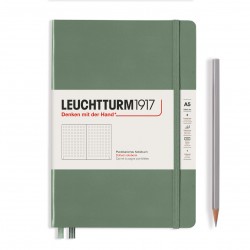 CAIET A5 PUNCTAT COP. RIGIDA OLIVE LEUCHTTURM