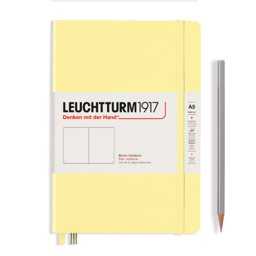 CAIET A5 VELIN COP. RIGIDA VANILIE LEUCHTTURM