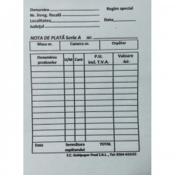 NOTA PLATA AUTOCOPIATIV 2EXEMPLARE