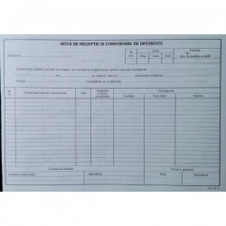 NOTA RECEPTIE CONSTATARE DIFERENTE FARA TVA AUTOCOPIATIVA