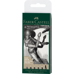 PITT ARTIST PEN SET 6 BUC 0.05, 0.1, 0.3, 0.5, 0.7, 0.15 FABER-CASTELL