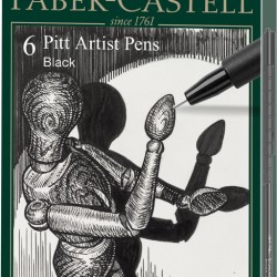 PITT ARTIST PEN SET 6 BUC 0.05, 0.1, 0.3, 0.5, 0.7, 0.15 FABER-CASTELL