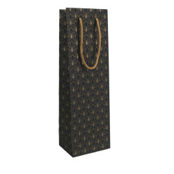 PUNGI CADOU STICLA BLACK&GOLD B 120*90*390MM ROTOLUX