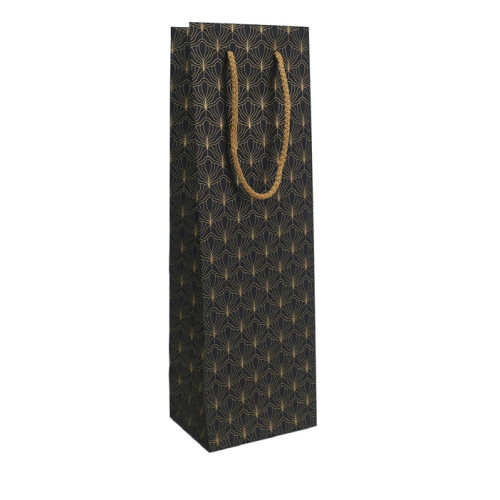 PUNGI CADOU STICLA BLACK&GOLD B 120*90*390MM ROTOLUX