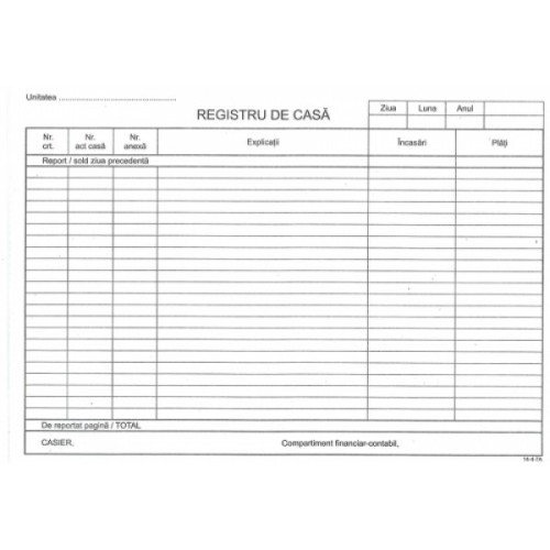 REGISTRU CASA MODEL NOU