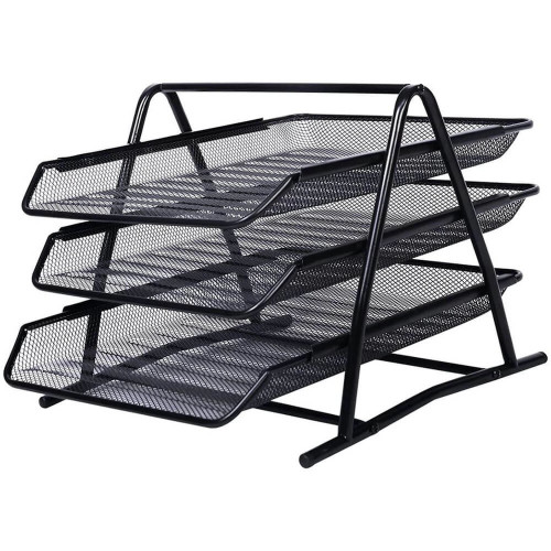 TAVITE SUPRAPOZABILE 3/SET NEGRE MESH FORNAX