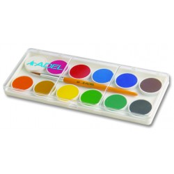 ACUARELE 12 CULORI 24MM CU PENSULA ECONOMY ADEL