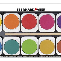 ACUARELE 12 CULORI DETASABILE + PENSULA+TUB ALB EBERHARD FABER
