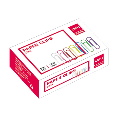 AGRAFE METAL 33MM COLOR 100 BUC/CUT DELI