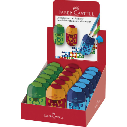 ASCUTITOARE CU RADIERA TWO TONE CUL ASORTATE FABER-CASTELL