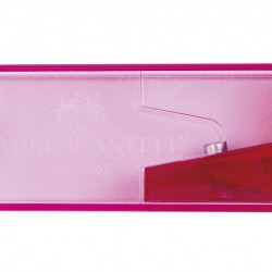 ASCUTITOARE PLASTIC CU CONTAINER CULORI FLUORESCENTE FABER-CASTE