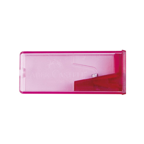 ASCUTITOARE PLASTIC CU CONTAINER CULORI FLUORESCENTE FABER-CASTE